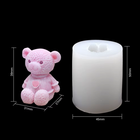 Molde Osito 3D Estrenando Suéter Nuevo