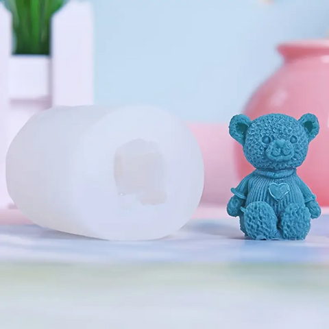 Molde Osito 3D Estrenando Suéter Nuevo