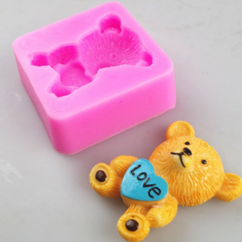 Molde Osito Corazón Love Fondant