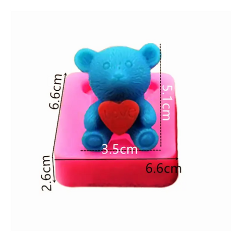 Molde Osito Corazón Love Fondant