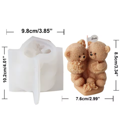 Molde Osos el Dúo de Peluche
