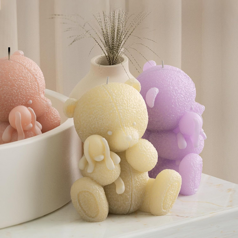 Molde Oso de Peluche Con Conejito 3D