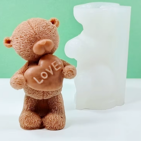 Molde Osito de Amor Corazón Love 3D