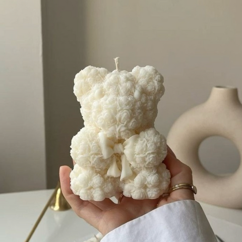 Moldes Osos de Rosas con Moño Dos Tamaños