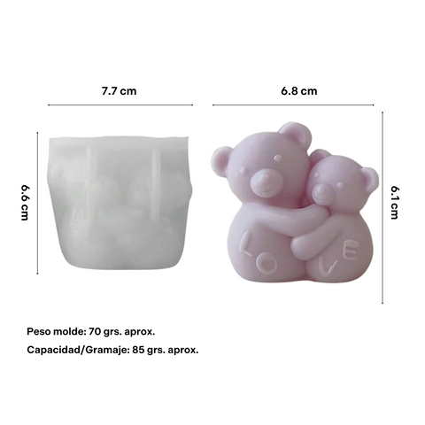 Molde Abrazo de Oso 3D Love