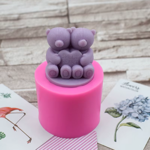 Molde de Osos Amorosos y Empalagosos 3D