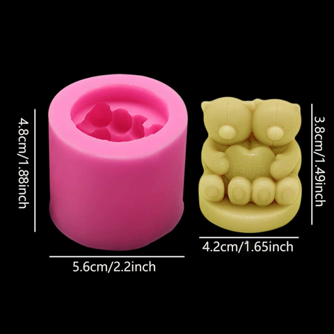 Molde de Osos Amorosos y Empalagosos 3D