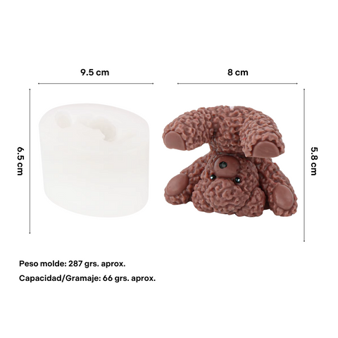 Molde de Oso Juguetón de Cabeza 3D