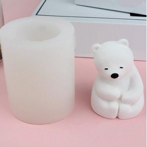 Molde Oso Polar Sentadito y Calladito 3D