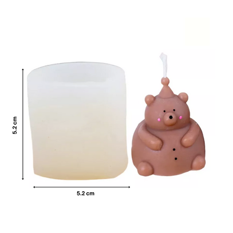 Molde de Oso Cumple Osorpresa 3D