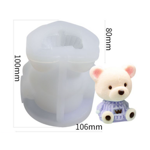 Molde Oso con Suéter W Teddy Bear 3D 10 cm