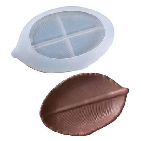 Molde Bandeja Hoja Platón para Yeso y Resina