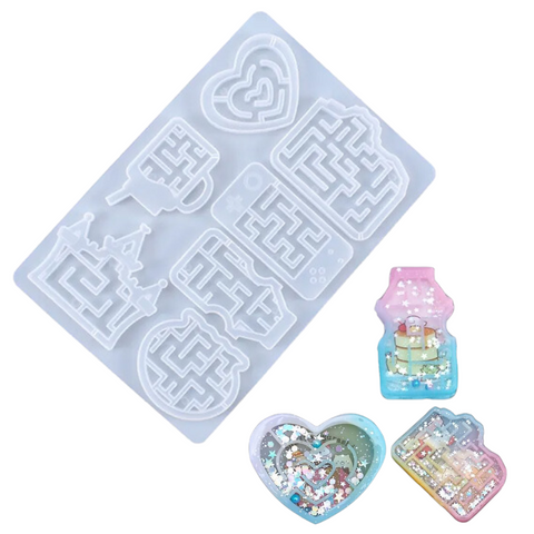 Molde Sharkes Laberintos Juegos para Resina