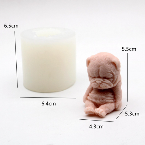 Molde Perro Sharpei Dormido 3D