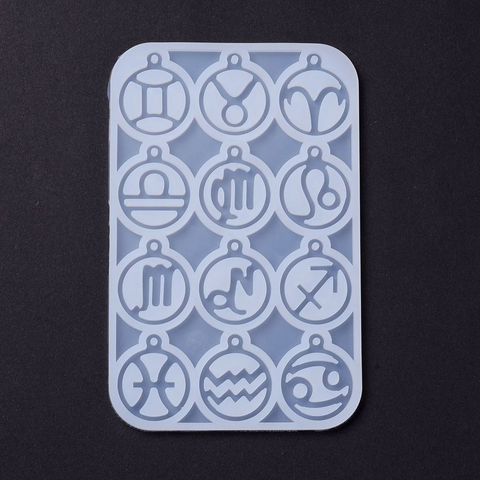 Molde de Silicón Signos Zodiacales Colgantes Resina