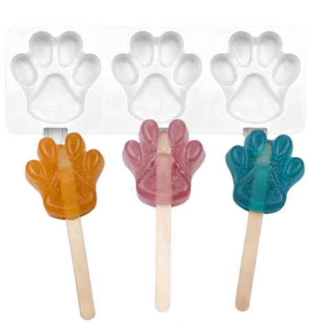 Molde Paletas 3 Huellas de Mascota