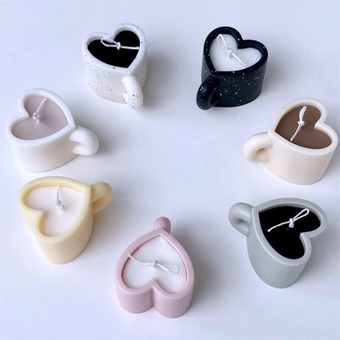 Molde Taza Corazón 3D
