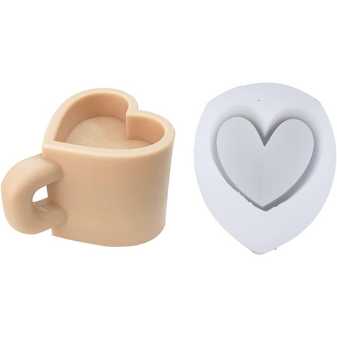 Molde Taza Corazón 3D