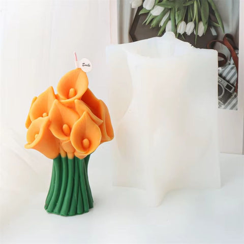 Molde de Silicón Ramo Floral Alcatraz 3D Grande