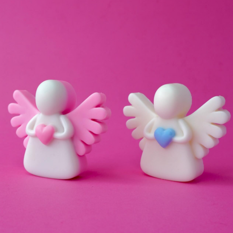 Molde Vela de Ángel Corazón 2D