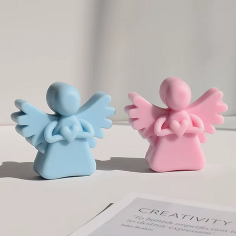Molde Vela de Ángel Corazón 2D