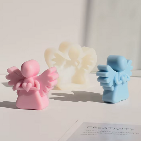 Molde Vela de Ángel Corazón 2D