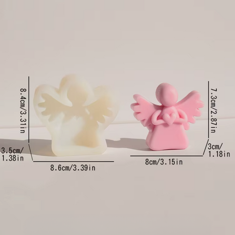 Molde Vela de Ángel Corazón 2D