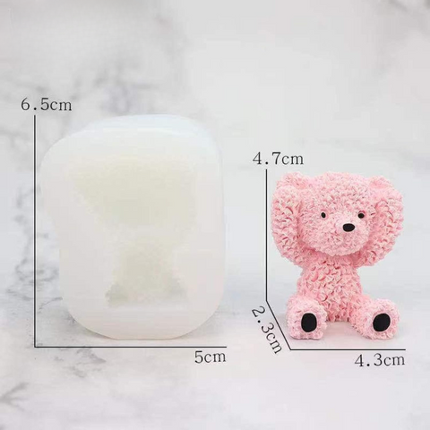 Molde de Osito No Oigo Oso Peluche 3D