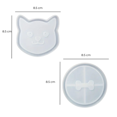 Molde Set Portavaso Cats para Resina