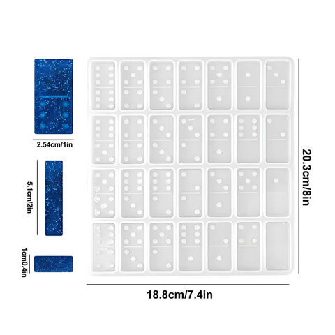 Molde de Silicón para Fichas de Dominó Decorativas