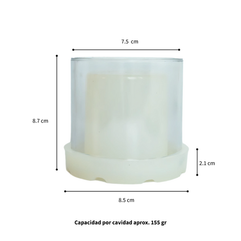 Molde Para Vela Pantalla de Acrílico 7.5x7.5