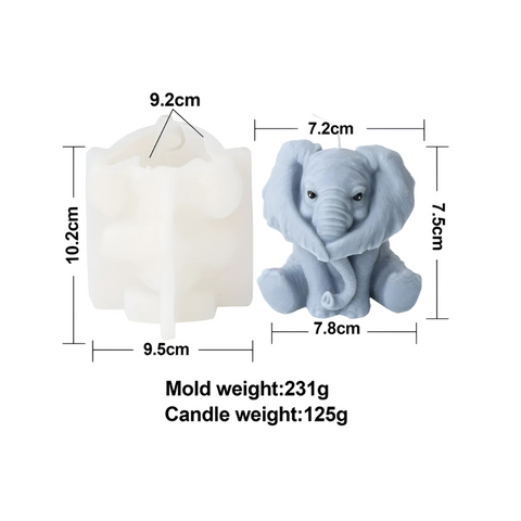 Molde Elefante No Oigo 3D