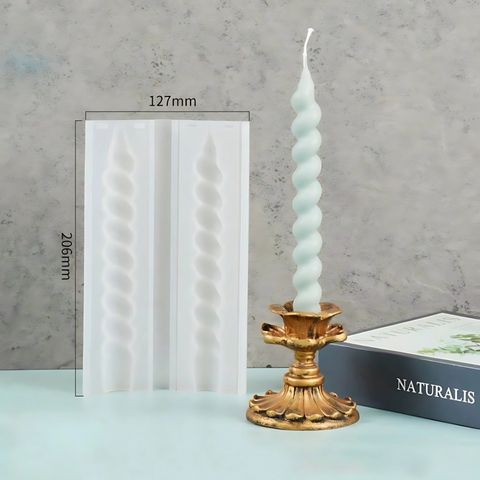 Molde Vela Pilar Clásica Espiral