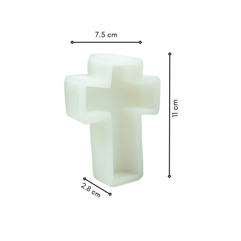 Molde de Silicón Cruz Grande Para Vela Religiosa
