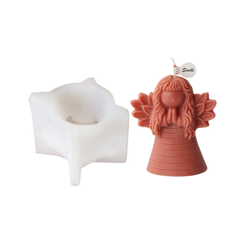 Molde Ángel en oración 3D para vela