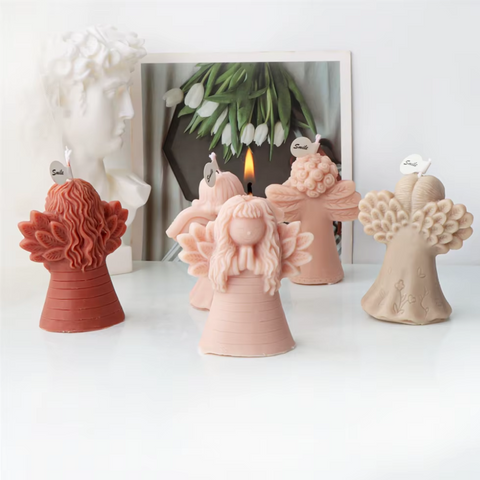Molde Ángel en oración 3D para vela