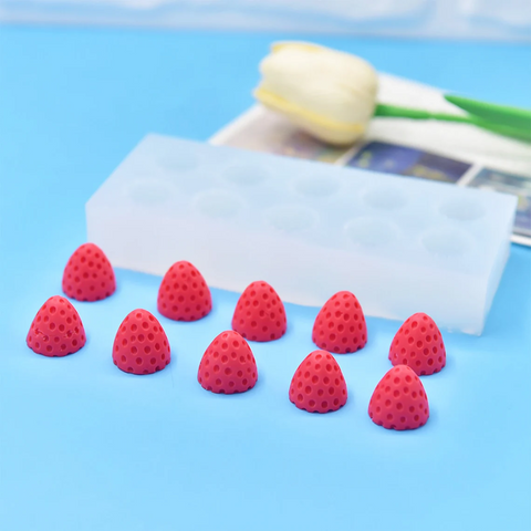 Molde 9 fresas 3D para velas.
