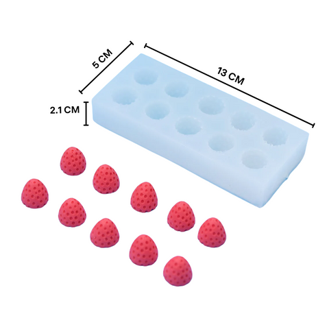 Molde 9 fresas 3D para velas.
