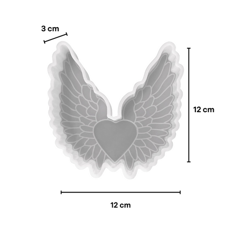 Molde Corazón de Metal 3D Corazón con Alas