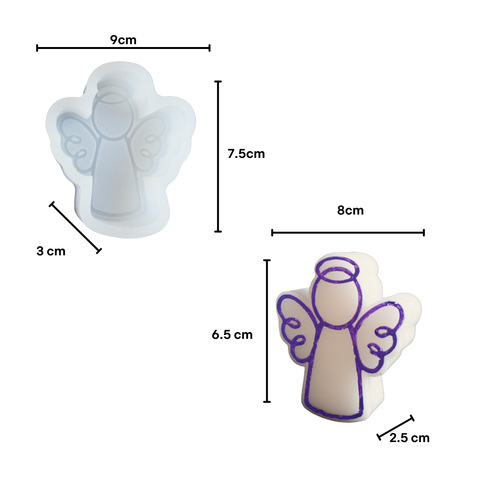 Molde Angelito Celestial 2D Animado