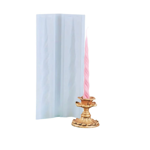 Molde De Silicón Vela Artesana espiral.