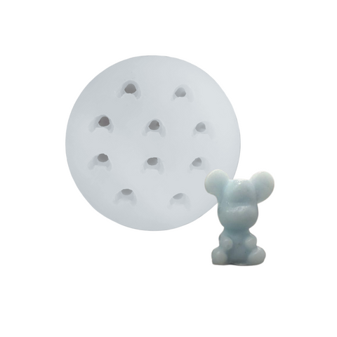 Molde Vela Mini Ositos Sentados