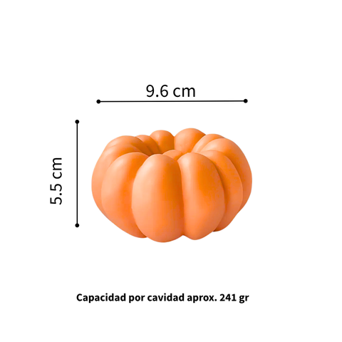 Molde calabaza 9 cm para vela 3D