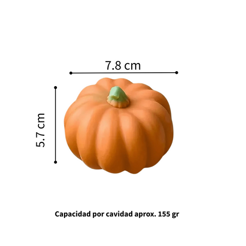 Molde Calabaza 7 cm con Tallo 3D