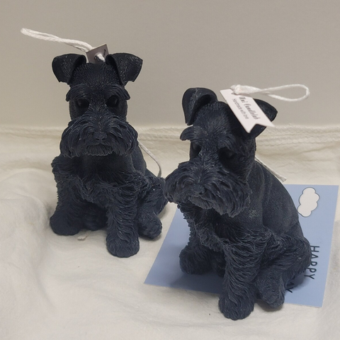 Molde Perro Schnauzer 3D Molde Silicón para Vela
