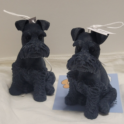 Molde Perro Schnauzer 3D Molde Silicón para Vela