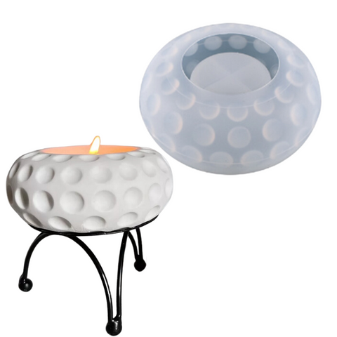 Molde Mini Porta Vela Punteada Ovalada para Maceta