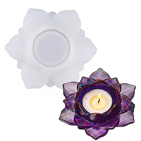 Molde Portavela Flor Loto