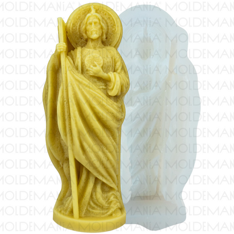 Molde de San Judas Tadeo 3D Molde de Silicón para Vela
