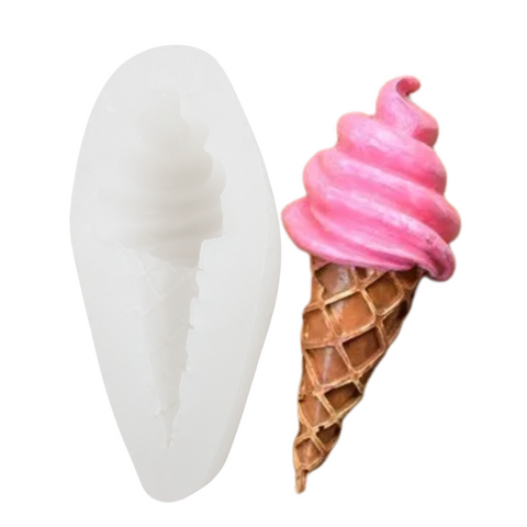 Molde de Mini Helado Lollipop para Fondant de Silicón Flexible
